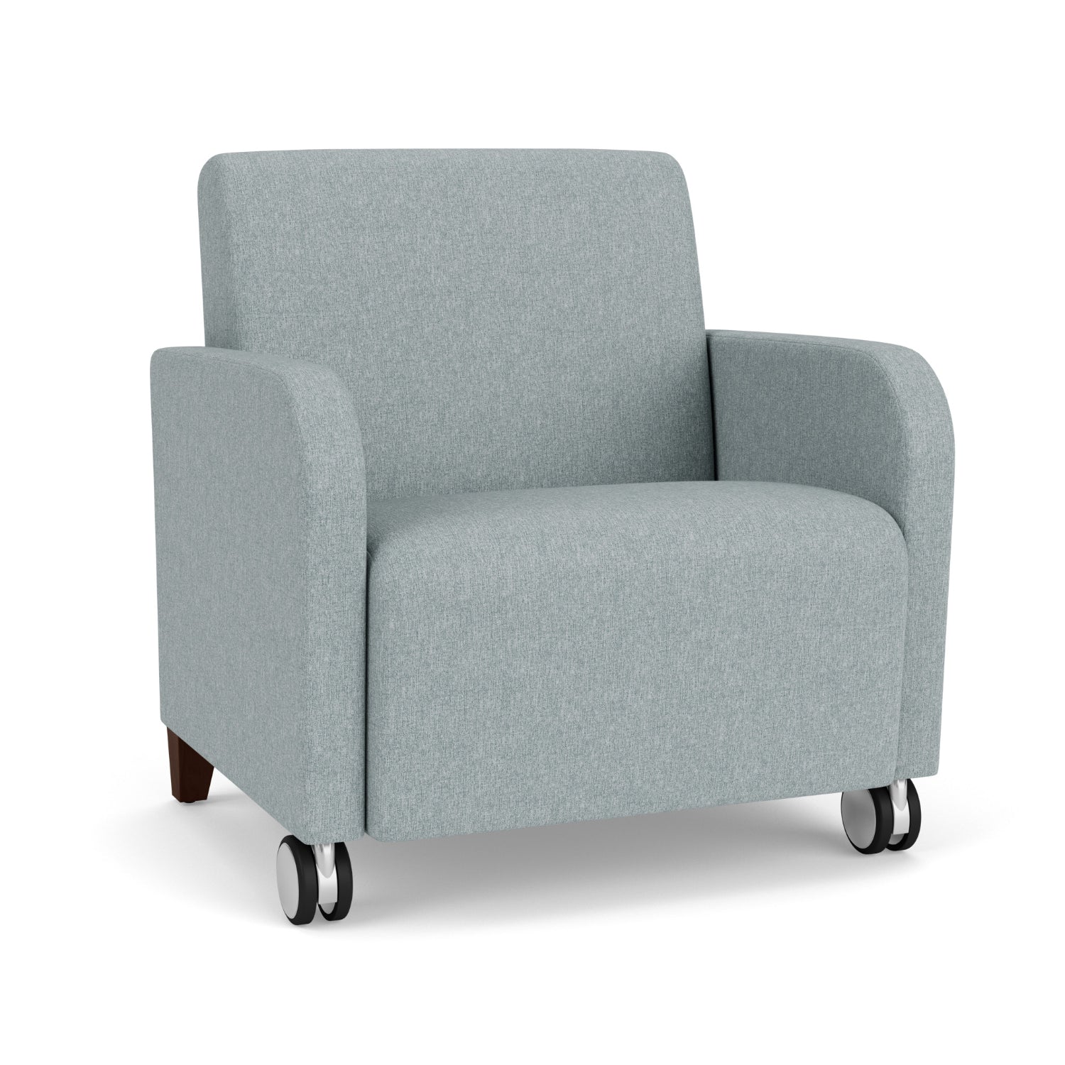 Siena Collection Reception Seating, Oversize Guest Chair with Front Casters, 500 lb. Capacity, Healthcare Vinyl Upholstery, FREE SHIPPING