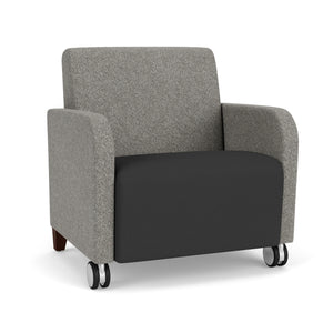 Siena Collection Reception Seating, Oversize Guest Chair with Front Casters, 500 lb. Capacity, Standard Fabric Upholstery, FREE SHIPPING