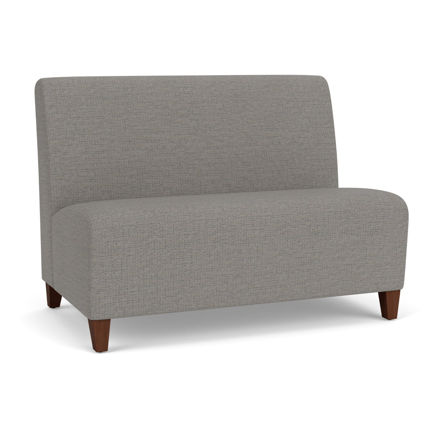 Siena Collection Reception Seating, Armless Loveseat, Designer Fabric Upholstery, FREE SHIPPING