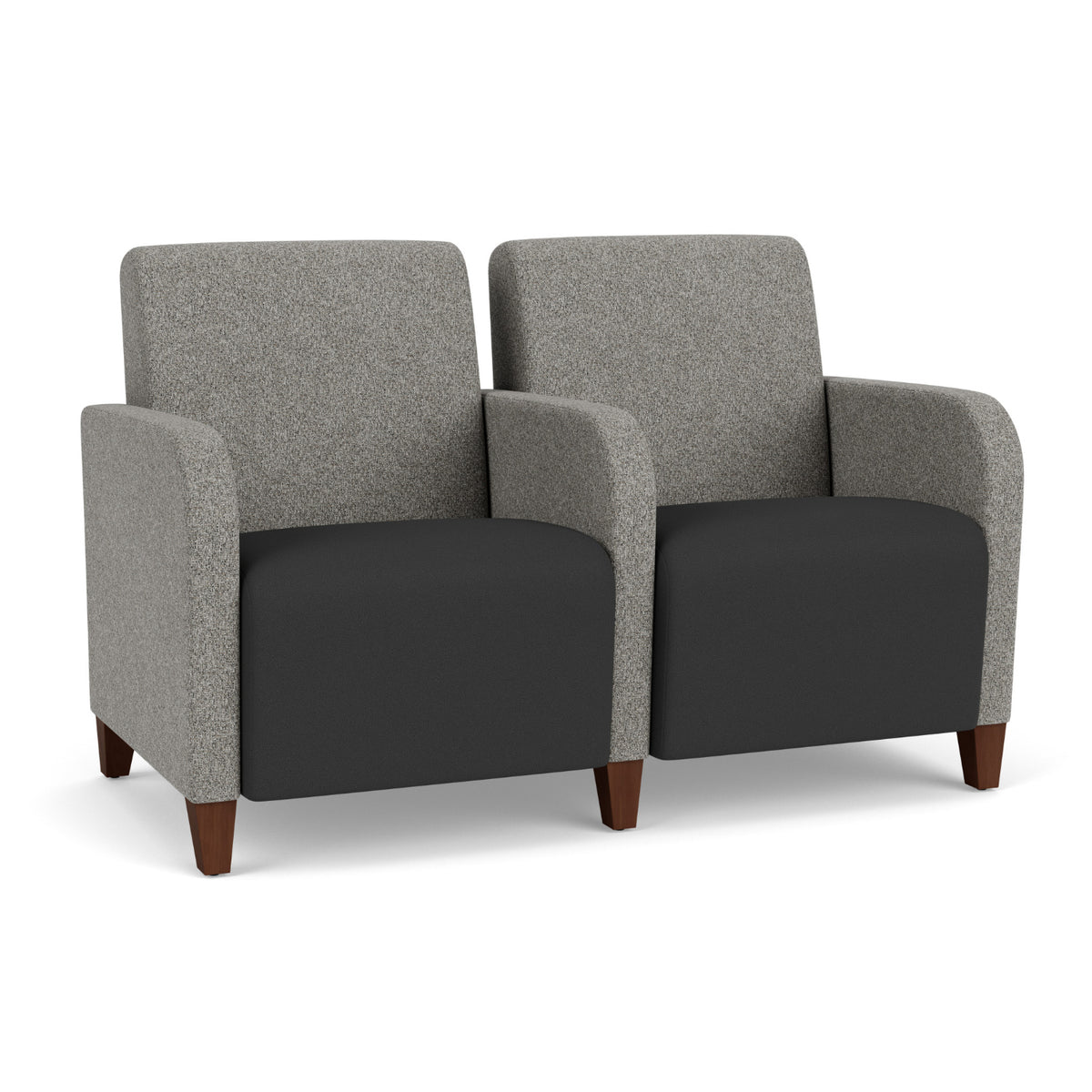 Siena Collection Reception Seating, 2-Seat Sofa with Center Arm, Standard Fabric Upholstery, FREE SHIPPING