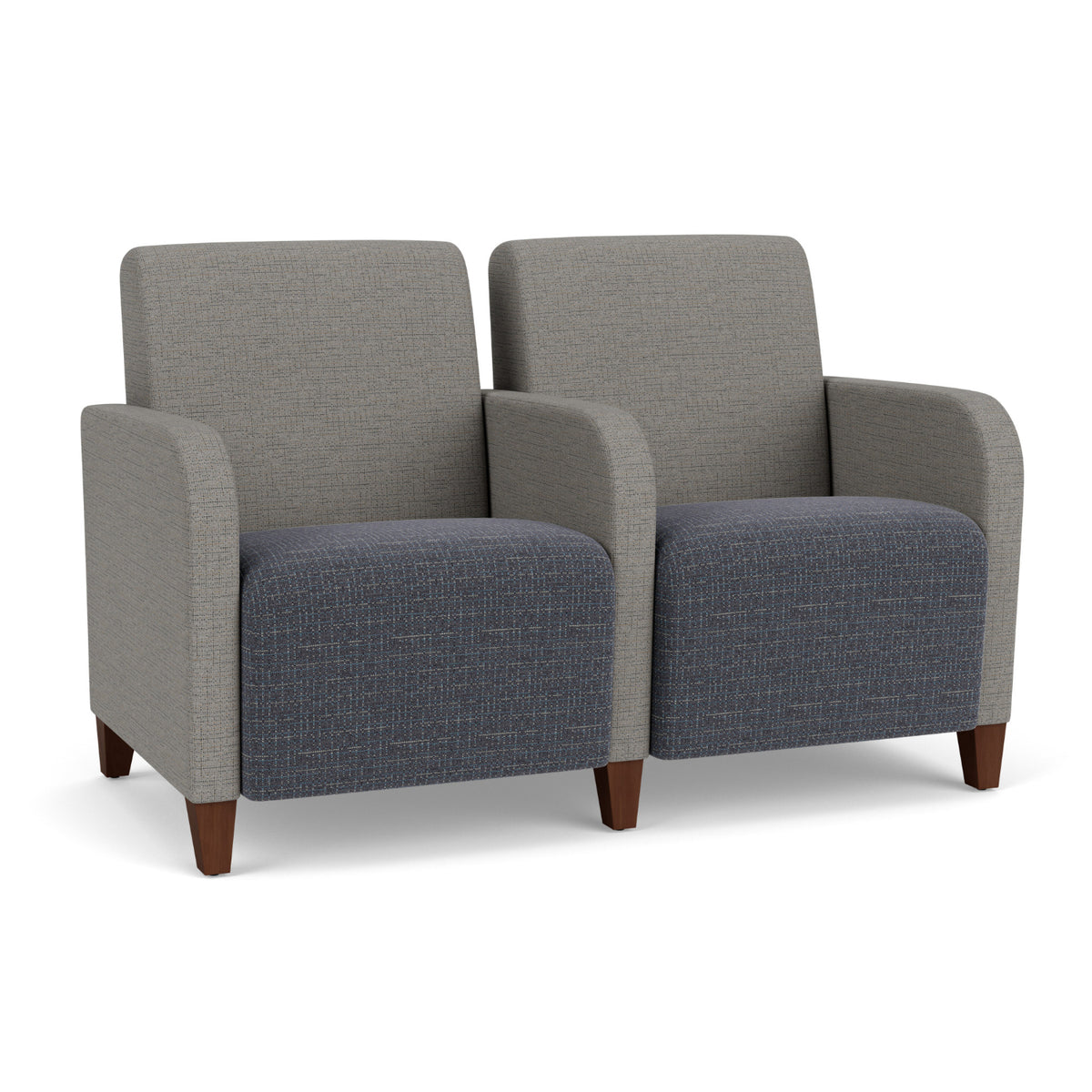 Siena Collection Reception Seating, 2-Seat Sofa with Center Arm, Designer Fabric Upholstery, FREE SHIPPING