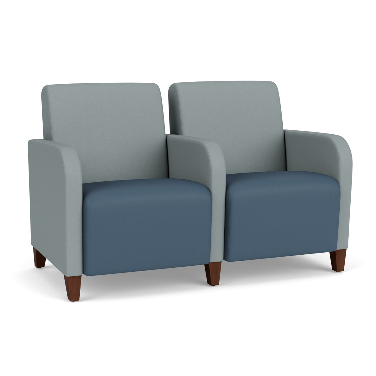 Siena Collection Reception Seating, 2-Seat Sofa with Center Arm, Standard Vinyl Upholstery, FREE SHIPPING