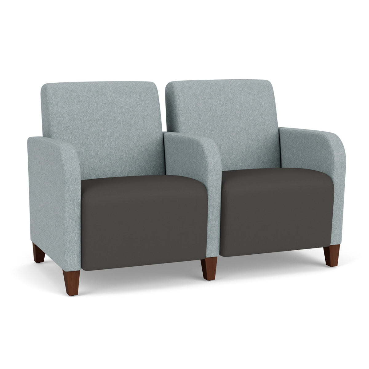 Siena Collection Reception Seating, 2-Seat Sofa with Center Arm, Healthcare Vinyl Upholstery, FREE SHIPPING