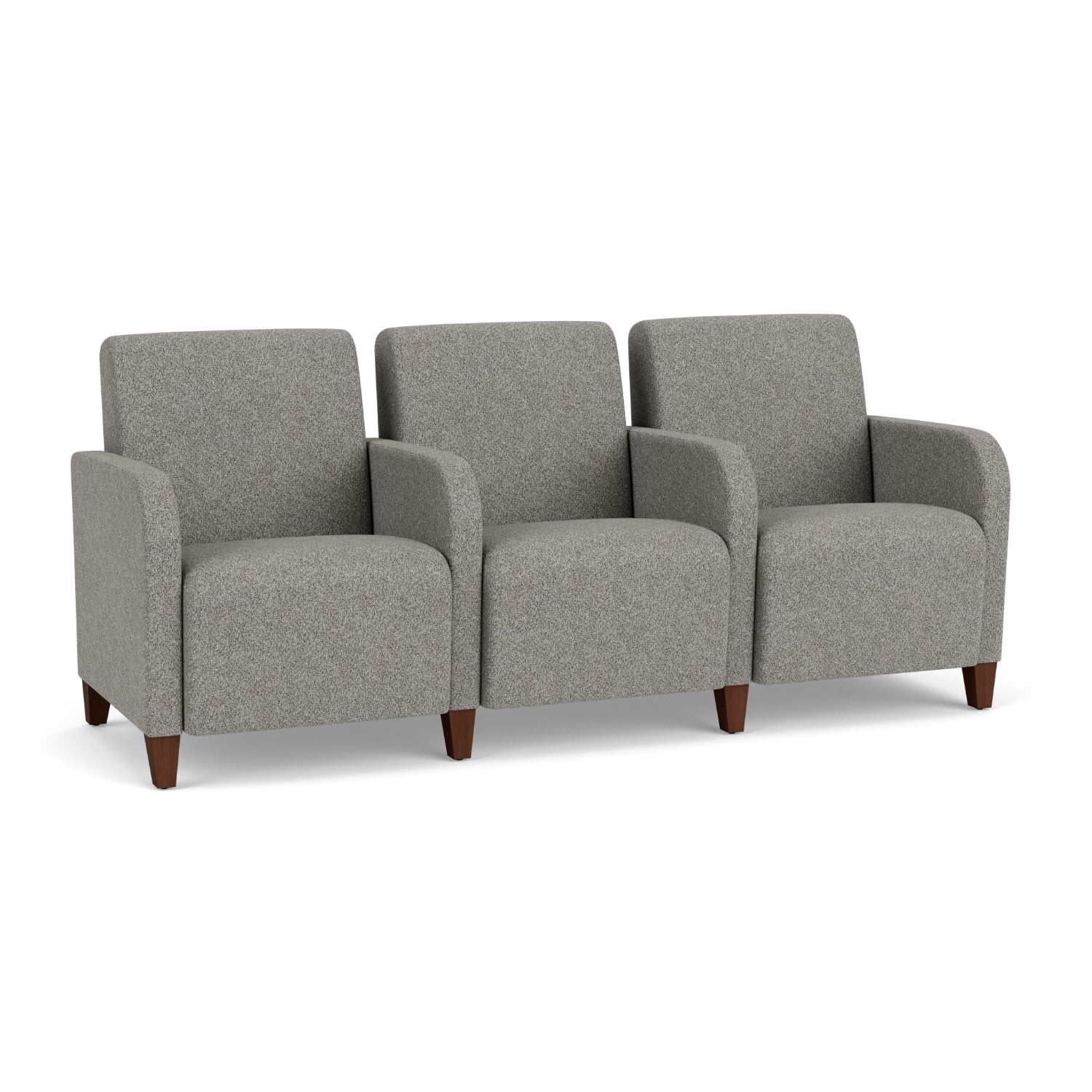 Siena Collection Reception Seating, 3-Seat Sofa with Center Arms, Standard Fabric Upholstery, FREE SHIPPING