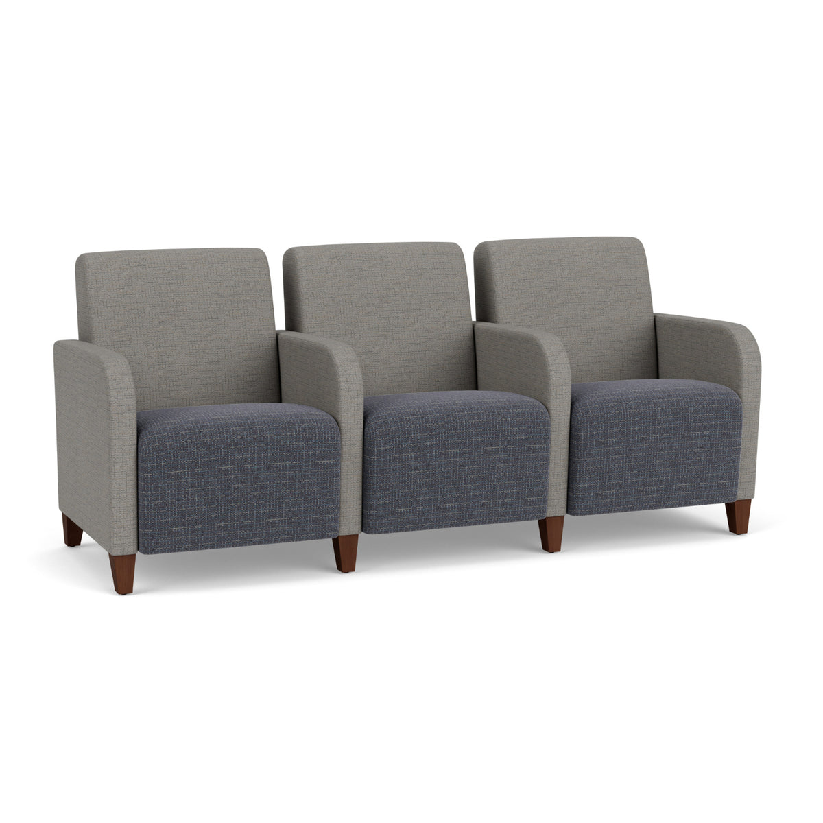 Siena Collection Reception Seating, 3-Seat Sofa with Center Arms, Designer Fabric Upholstery, FREE SHIPPING