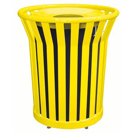 32 Gallon Welded Waste Receptacle with Spun Metal Lid