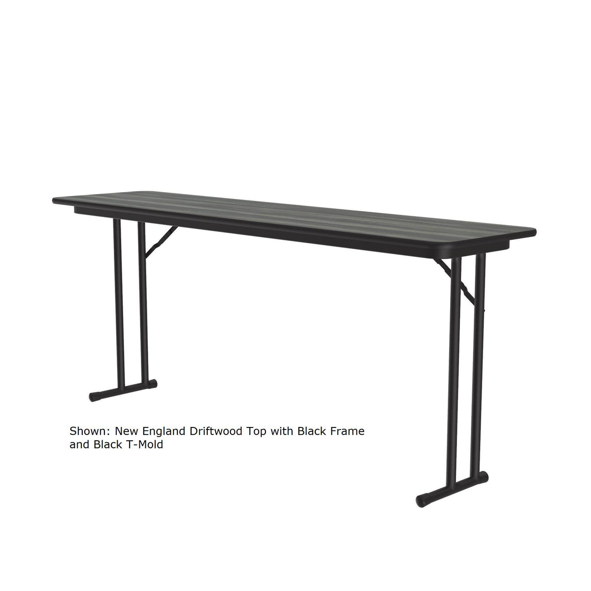 Off Set Leg Folding Seminar Table, 3/4" High Pressure Top, 18 x 96
