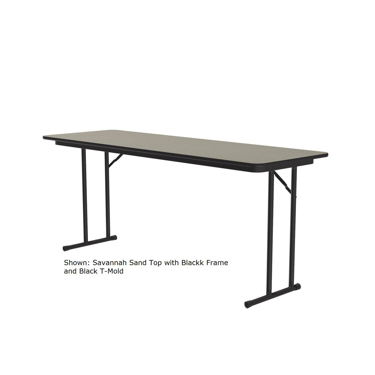 Off Set Leg Folding Seminar Table, 3/4" High Pressure Top, 24 x 96