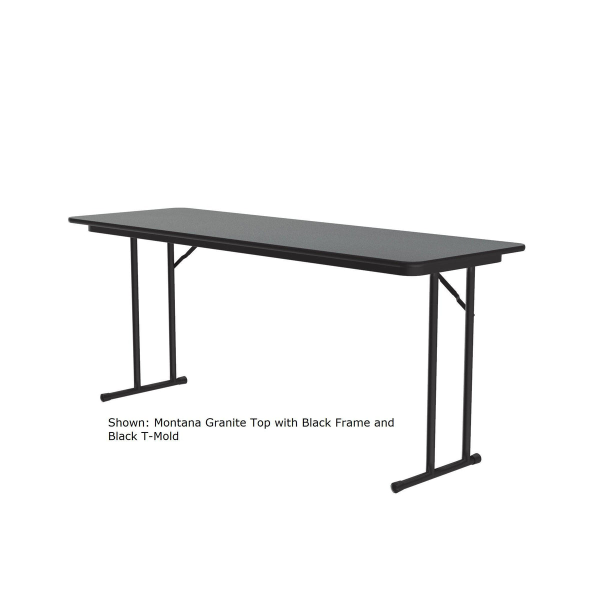 Off Set Leg Folding Seminar Table, 3/4" High Pressure Top, 24 x 72