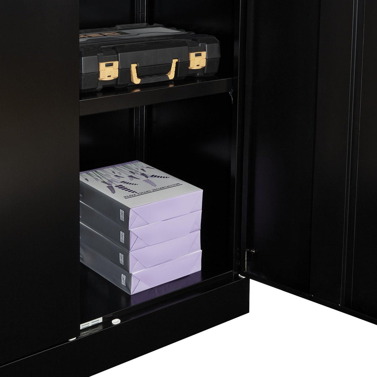 Heavy-Duty Steel Storage Cabinet with 1 Adjustable Shelf, 42" H