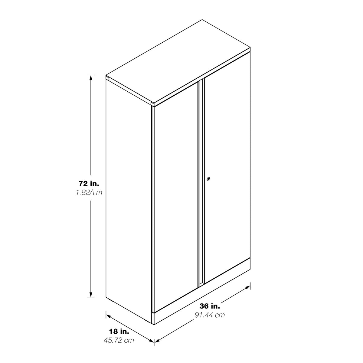 Heavy-Duty Steel Storage Cabinet with 4 Adjustable Shelves, 72" H