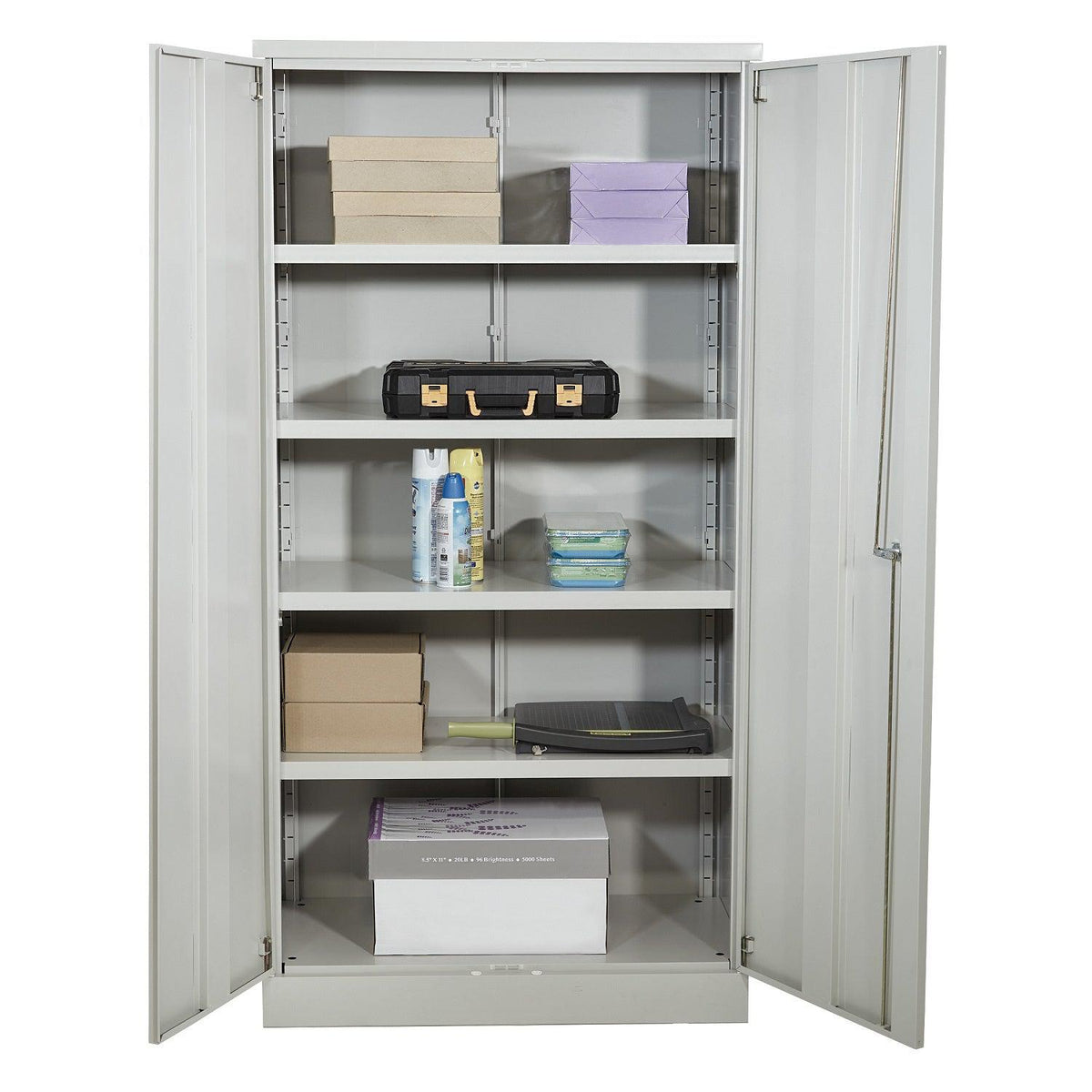 Heavy-Duty Steel Storage Cabinet with 4 Adjustable Shelves, 72" H