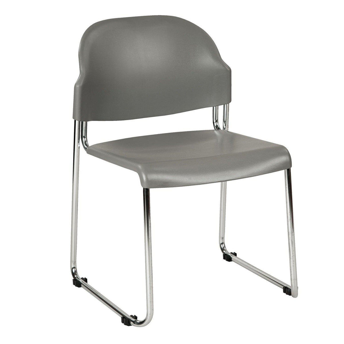 Stack Chair with Plastic Seat and Back,