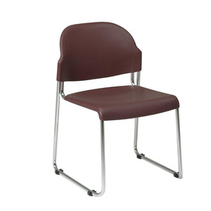 Stack Chair with Plastic Seat and Back,