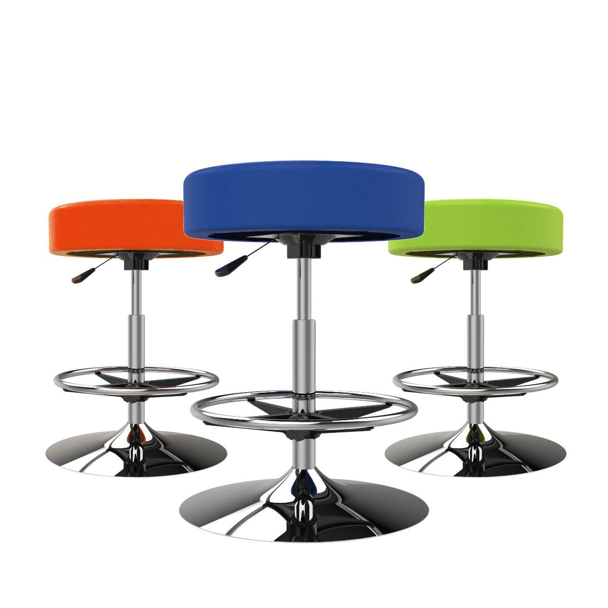Cushioned Adjustable Swivel Stool