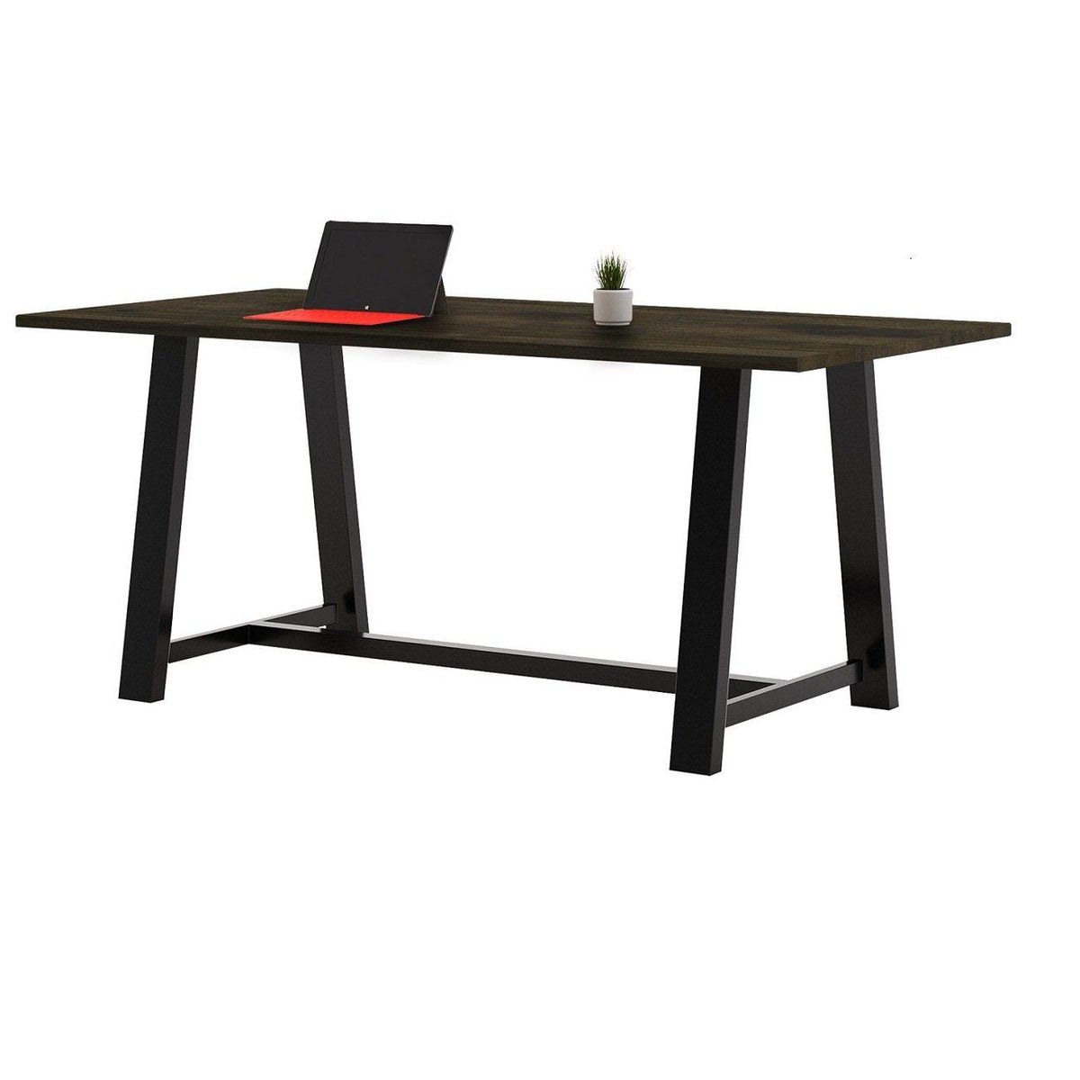 Midtown Table, Counter Height, 42" x 84" x 36"H, Urban Loft Solid Wood Top, 72" Base, FREE SHIPPING