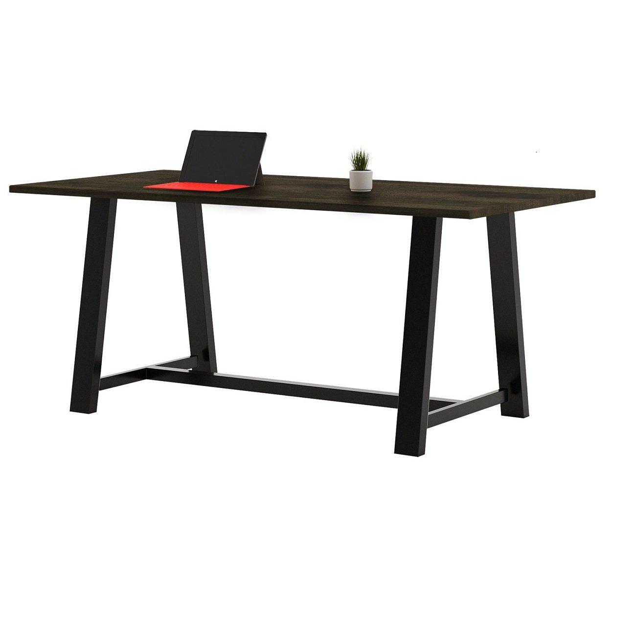 Midtown Table, Counter Height, 42" x 96" x 36"H, Urban Loft Solid Wood Top, 72" Base, FREE SHIPPING