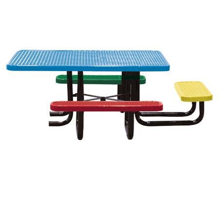 46˝x 58˝ Children's Perforated Metal ADA Portable Table, 3 seats