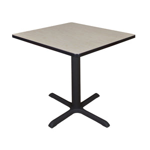 Cain 30" Square X-Base Breakroom Table, 29" Dining Height
