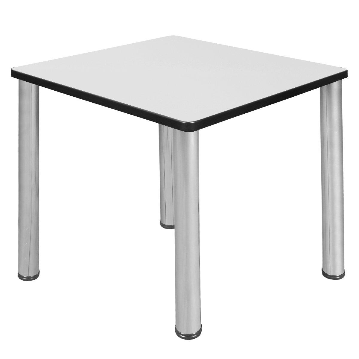 Kee 30" Square Post-Leg Breakroom Table, 29" Dining Height