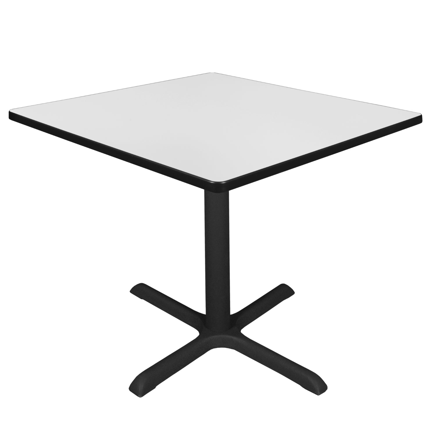 Cain 36" Square X-Base Breakroom Table, 29" Dining Height
