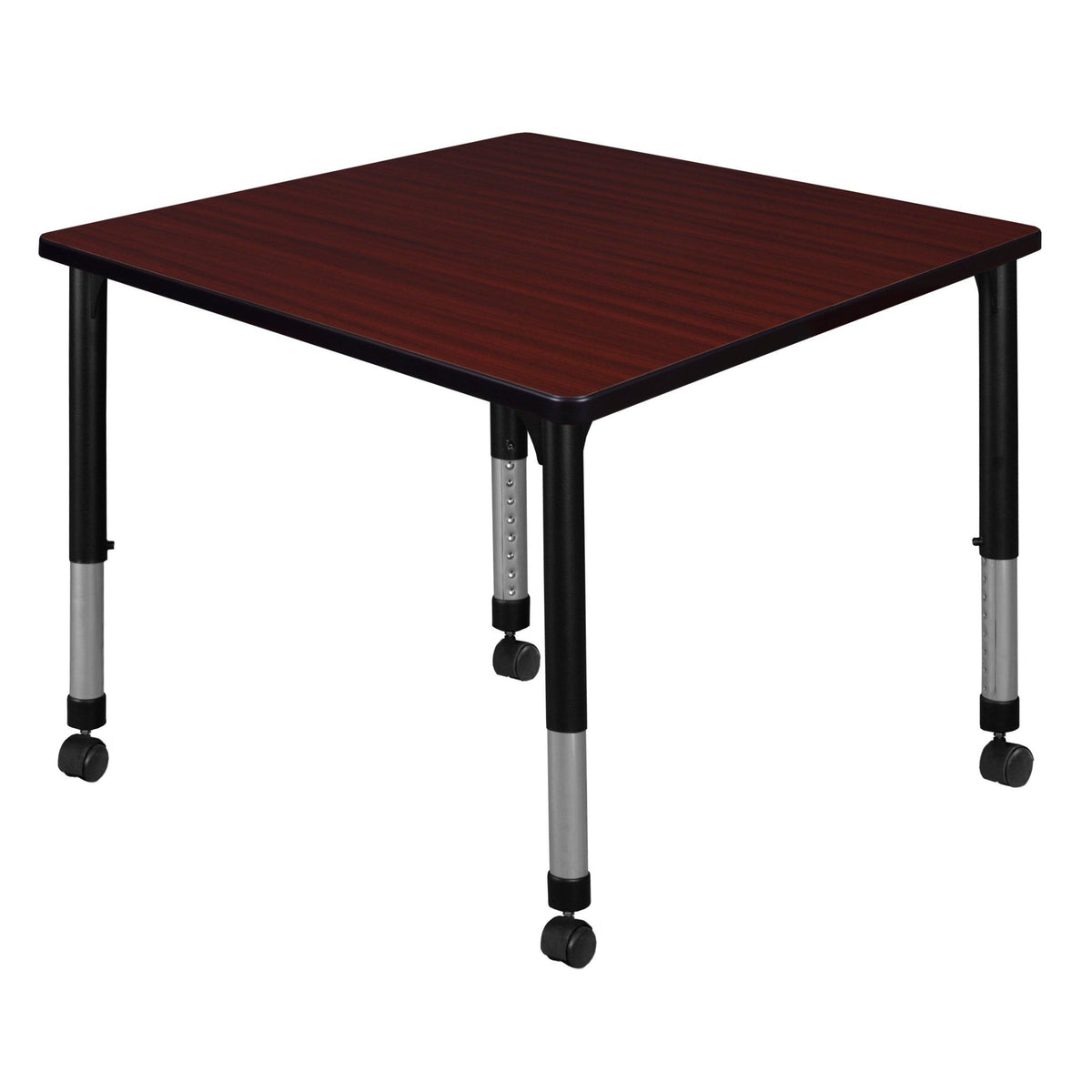 Kee 42" Square Height Adjustable Mobile  Classroom Activity Table