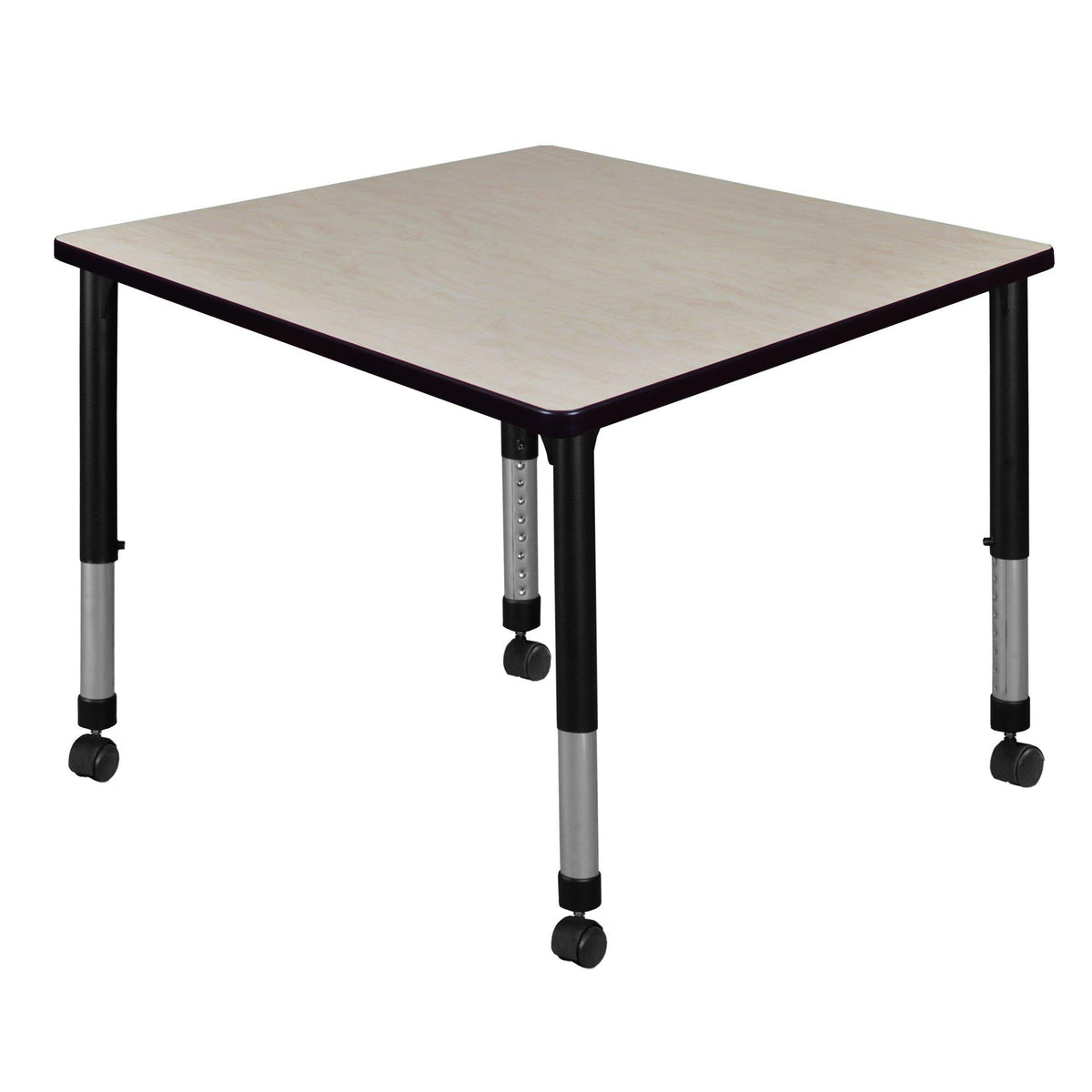 Kee 42" Square Height Adjustable Mobile  Classroom Activity Table