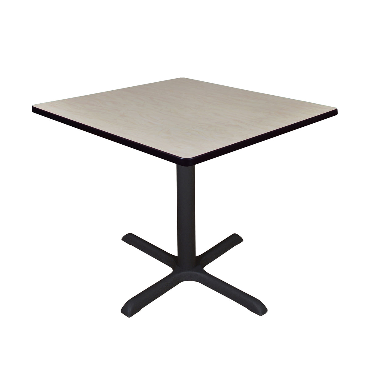 Cain 42" Square X-Base Breakroom Table, 29" Dining Height