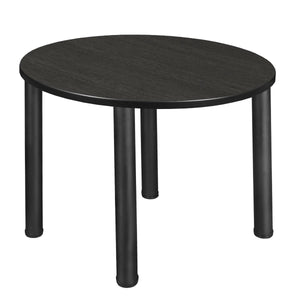 Kee 42" Round Post-Leg Breakroom Table, 29" Dining Height