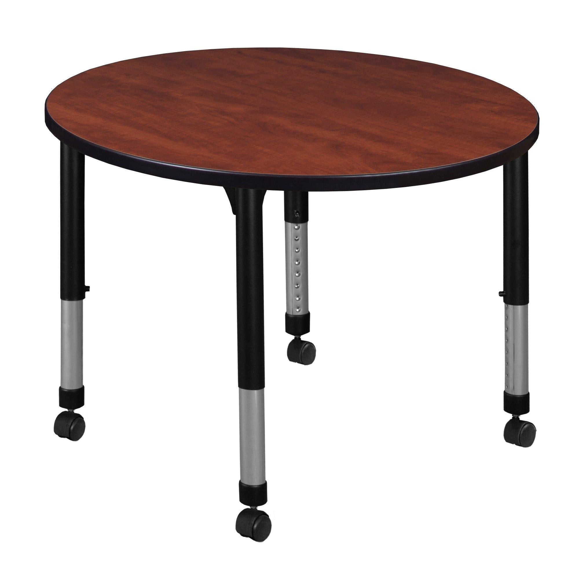 Kee 42" Round Height Adjustable  Mobile Classroom Activity Table