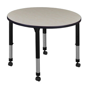Kee 42" Round Height Adjustable  Mobile Classroom Activity Table
