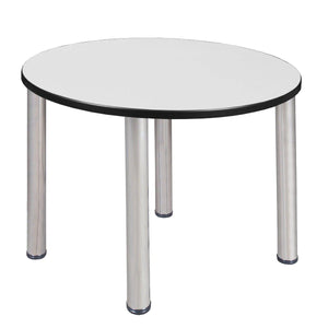 Kee 42" Round Post-Leg Breakroom Table, 29" Dining Height