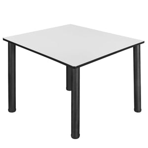 Kee 48" Square Post-Leg Breakroom Table, 29" Dining Height