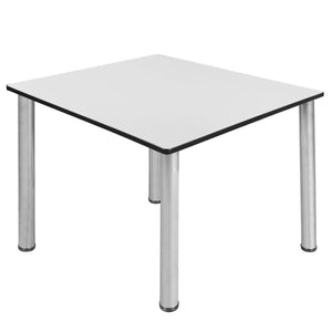 Kee 48" Square Post-Leg Breakroom Table, 29" Dining Height