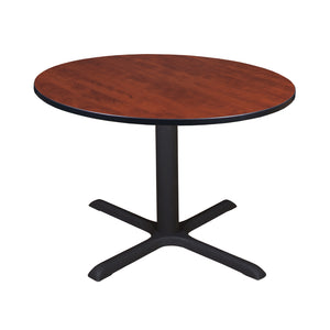 Cain 48" Round X-Base Breakroom Table, 29" Dining Height