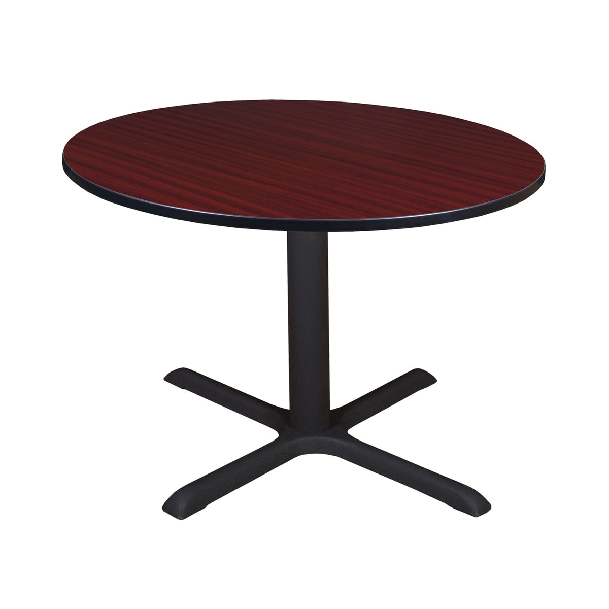 Cain 48" Round X-Base Breakroom Table, 29" Dining Height