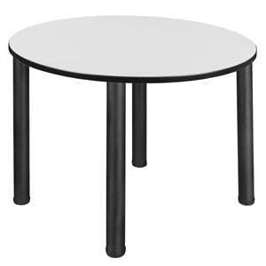 Kee 48" Round Post-Leg Breakroom Table, 29" Dining Height