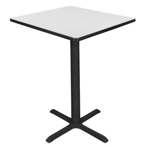 Cain 30" Square X-Base Cafe Table, 42" Standing/Bar Height