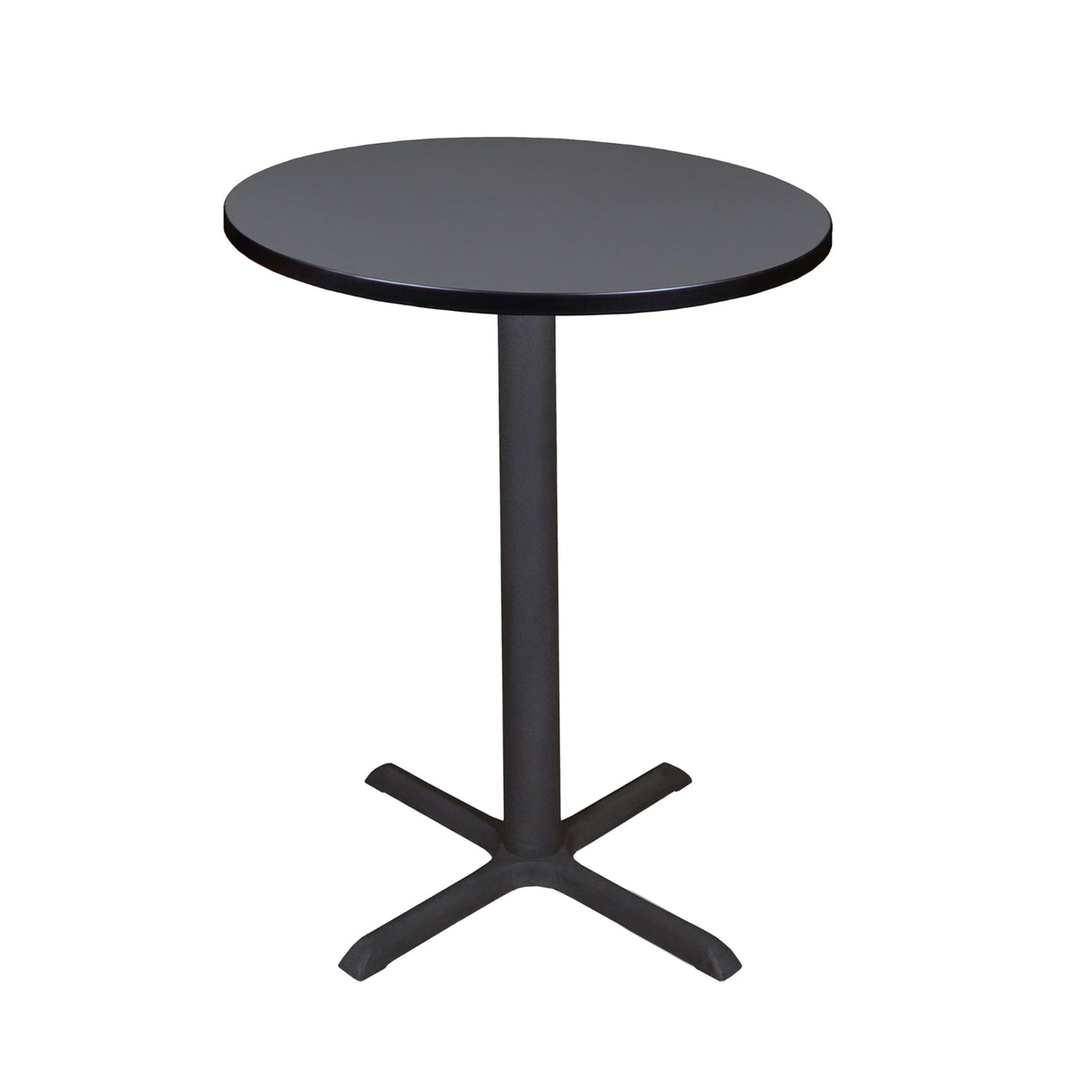 Cain 30" Round X-Base Cafe Table, 42" Standing/Bar Height