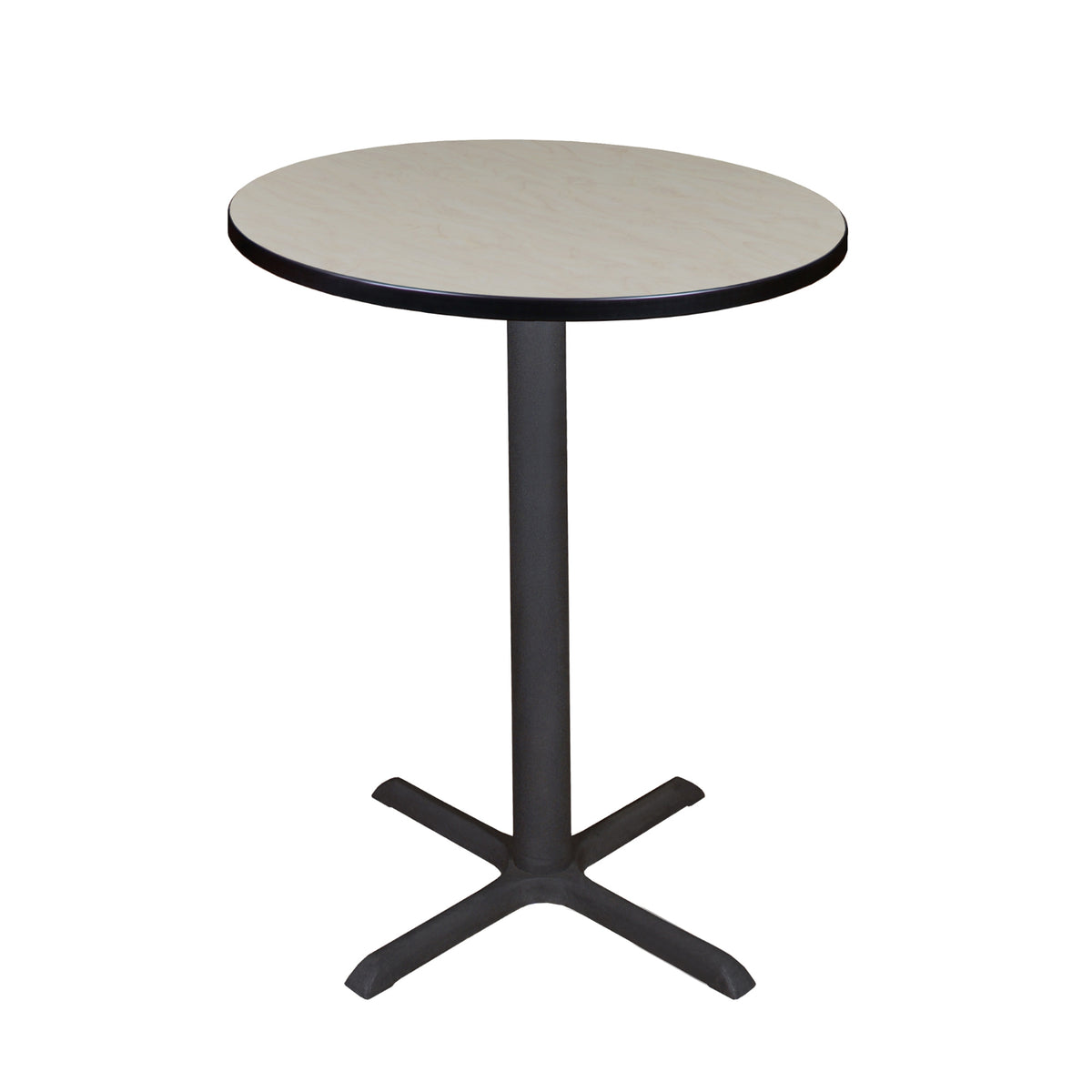 Cain 30" Round X-Base Cafe Table, 42" Standing/Bar Height