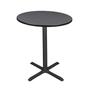 Cain 36" Round X-Base Cafe Table, 42" Standing/Bar Height