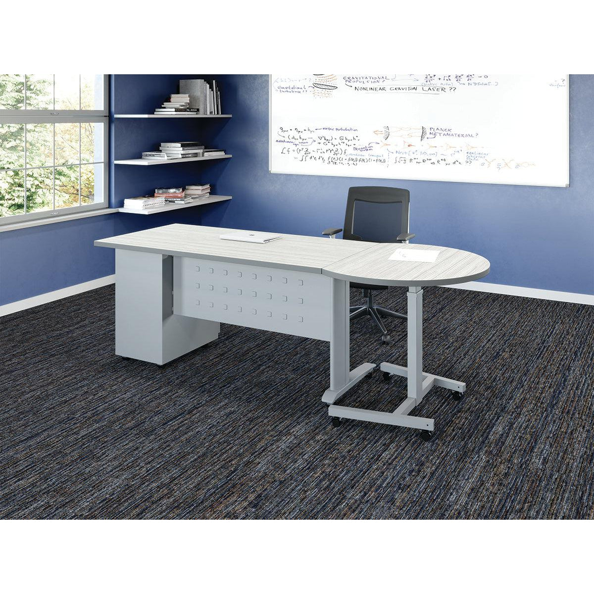 Teacher CSR Mobile Rectangular Teacher's Desk with Nesting SkateDesk
