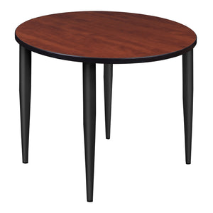 Kahlo 36" Round Breakroom Table with Tapered Legs