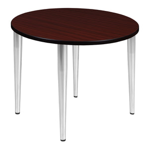 Kahlo 36" Round Breakroom Table with Tapered Legs