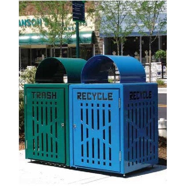 32 Gallon Diamond Trash/Recycling Bins With Doors
