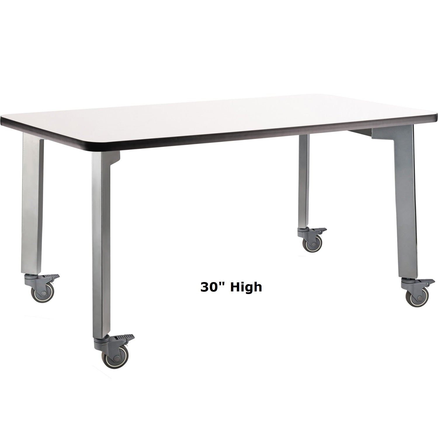 Titan Mobile Table, 24" x 96", Whiteboard Top