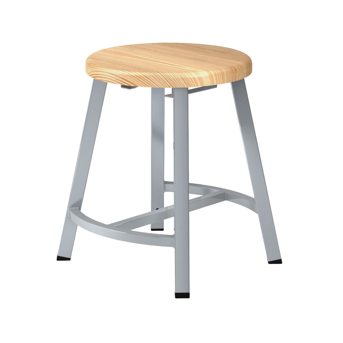 Titan Stool, Solid Oak Seat, 18" H