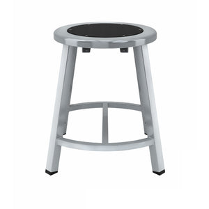 Titan Stool, Steel Seat with Black Poly Center, 18" H