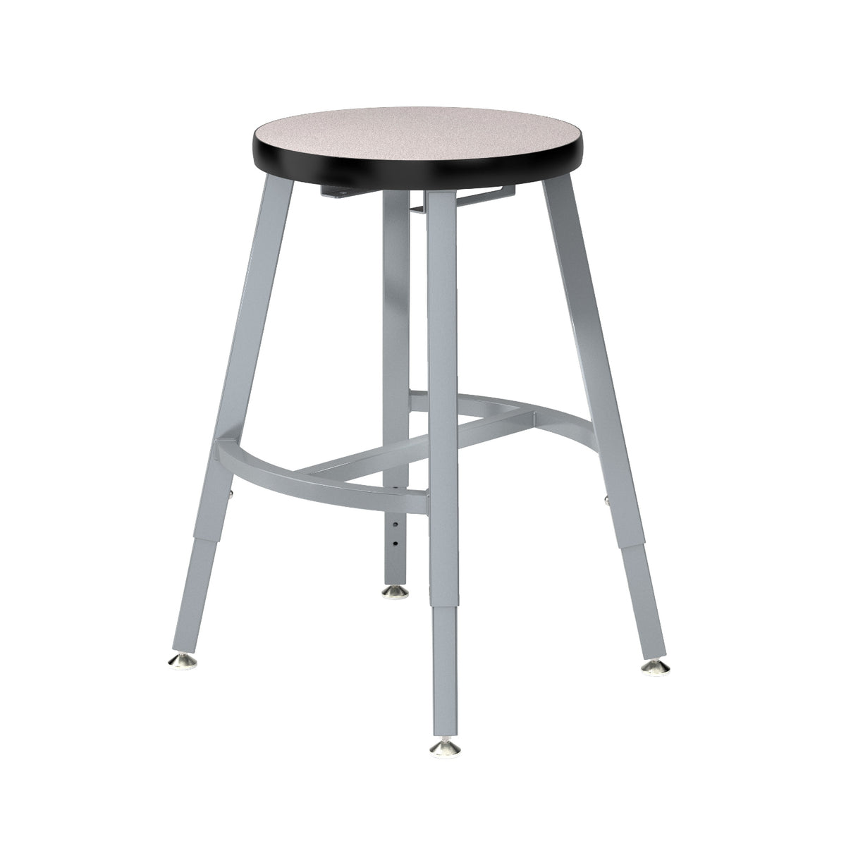 Titan Adjustable Height Stool, Laminate Seat with MDF Core/ProtectEdge, 18-26" Seat Height