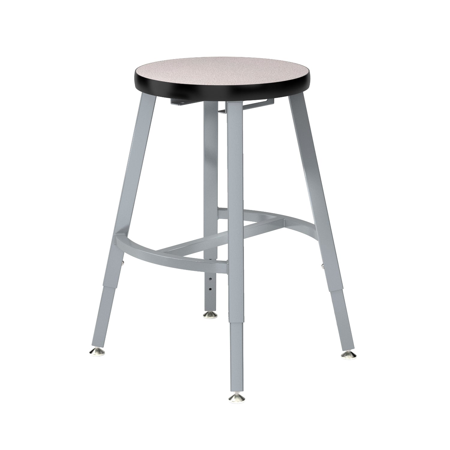 Titan Adjustable Height Stool, Laminate Seat with MDF Core/ProtectEdge, 18-26" Seat Height